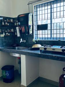 Η κουζίνα ή μικρή κουζίνα στο Oak & olive homestay