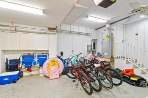a group of bikes parked in a garage at The Sun Dial - 827 in Siesta Key