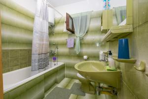 a bathroom with a sink and a toilet and a tub at Apartments Rasic in Palit