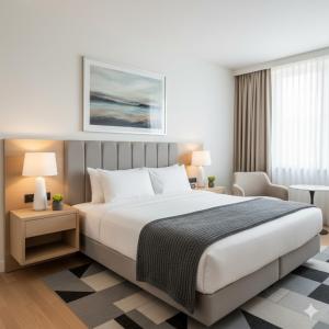 Postel nebo postele na pokoji v ubytování WF Hotels