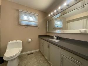 ミシサガにあるPerfect Friends & Family Getaway - Spacious 3BR with Backyardのトイレ、洗面台、鏡のあるバスルーム +22枚の写真