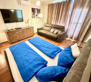 TV a/nebo společenská místnost v ubytování Unique main square apartment