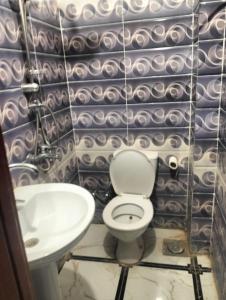 a bathroom with a toilet and a sink at Safy Guest House in Jazīrat Aswān +9 photos