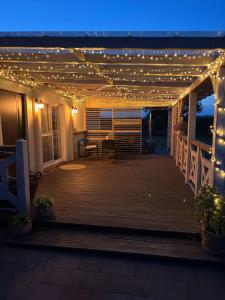 Balkón nebo terasa v ubytování Domek Sielsko z kominkiem i jacuzzi godzinę od Warszawy