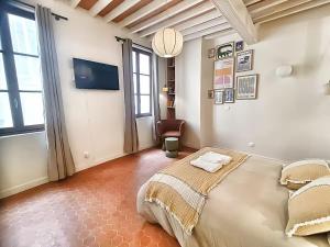 TV a/nebo společenská místnost v ubytování Le Mignet by Rentalaix