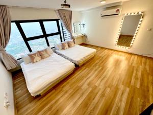 Postel nebo postele na pokoji v ubytování Arte Cheras, Kuala Lumpur 3 Room x 8 pax KLCC Nice View Karaoke with BathTub + 51 fotografií