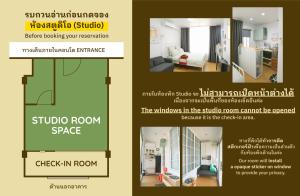 a collage of four pictures of a room at Cozy room in Khlongluang - Self Check-in in Khlong Luang