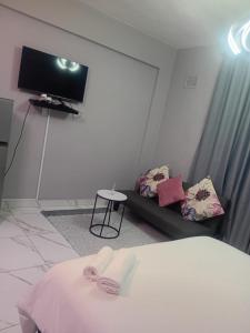 Μια τηλεόραση ή/και κέντρο ψυχαγωγίας στο Beachfront Malborough court