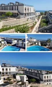 a collage of three pictures of a building at Premium Alicante in Gran Alacant