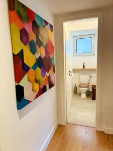 Koupelna v ubytování Appartement Mulhouse Centre historique