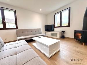 TV a/nebo společenská místnost v ubytování Le Cocon de Marnaz - Convivial et Chaleureux