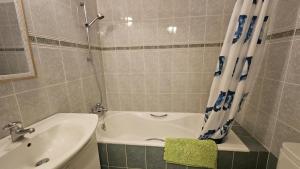 StrovolosにあるSTAY Alex's Houseの浴槽、洗面台、シャワーを備えたバスルーム +15枚の写真