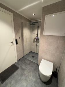 Ένα μπάνιο στο Solheim Apartment