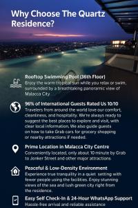 a flyer for a event with a screenshot of the queue at The Quartz Residence Peaceful Suites By GGM - Malacca City Centre in Melaka