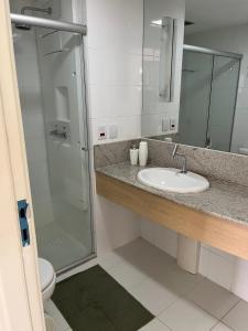 Koupelna v ubytování Flat hotel Mercure Manaus para até 6 pessoas