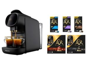 a coffee maker and a box with a cup of coffee at Duplex KeLi in Poitiers