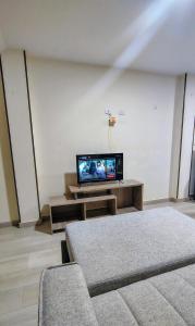 a living room with a tv and a couch at Apartmento Úbate in Ubaté