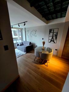 Posezení v ubytování Tu ApartaEstudió Ideal Al Norte De Tunja