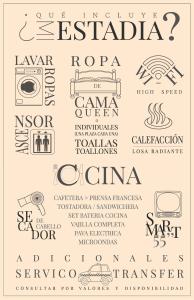 a set of hand drawn fonts in vintage style at ANDES Apartments - PATAGONIA in San Martín de los Andes