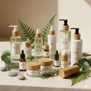 a group of bottles of essential oils on a table at Luxury Central Constantine Apt Steps from Bridge 