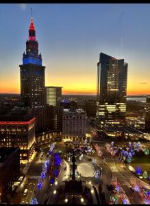 Γενική άποψη της πόλης Κλίβελαντ ή θέα της πόλης από  αυτό το διαμέρισμα