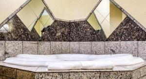 シラキュースにあるEcono Lodge Inn & Suites North Syracuse Airportのバスルーム(鏡2つ付きのバスタブ付) +73枚の写真