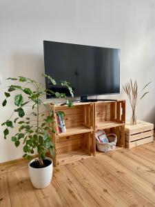 Μια τηλεόραση ή/και κέντρο ψυχαγωγίας στο Klints 9 Rent Apartments - Stay in Liepāja