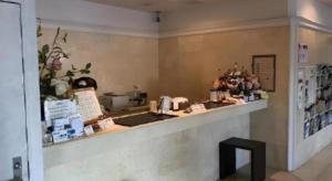 a counter in a store with a counter top at Hotel Gran View Okinawa in Naha