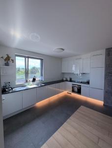 Nhà bếp/bếp nhỏ tại Refined apartment with terraces