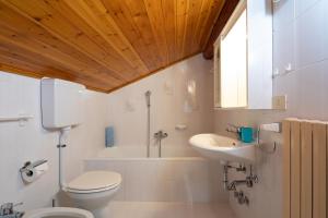 a bathroom with a toilet and a sink and a tub at Chalet Edera Myholidaylivigno in Livigno +63 photos