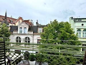 a view of a city from a balcony at Pokoje Monte 26 w Sopocie in Sopot