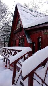 Cabañas Bosque Del Faldeo durante o inverno