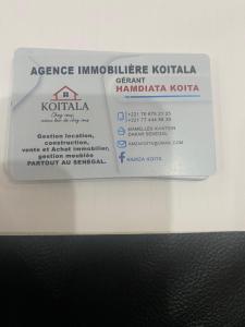 ein Ticket für einen Eintritt zu Kotlinkaichen Kotlinka Creme in der Unterkunft Nord foire studio meublé à Dakar in Dakar