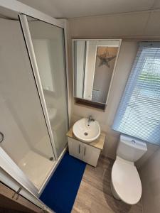 Koupelna v ubytování Golden Palm Resort - Sequoia Grove - Coastal Caravan Breaks + 5 fotografií