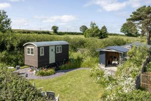 LlandyssiliogogoにあるCynefin Nanternisの庭の中の小屋