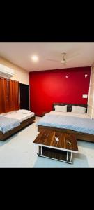 Ένα ή περισσότερα κρεβάτια σε δωμάτιο στο Hotel shree radhe palace