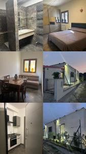 a collage of photos of a bedroom and a house at Casa vacanza fenice in Peschici