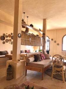 Posezení v ubytování échappée troglodyte unique