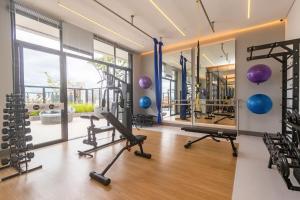 Γυμναστήριο ή/και όργανα γυμναστικής στο Studio Premium em Prédio com Piscina - BAT1814