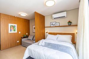 Ένα ή περισσότερα κρεβάτια σε δωμάτιο στο Studio Premium p/ 4 pessoas no All Batel - BAT1816 +115 φωτογραφίες