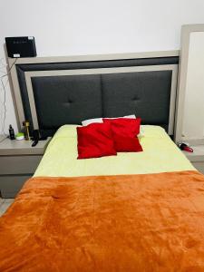 Ένα ή περισσότερα κρεβάτια σε δωμάτιο στο Comfortable cottage, everything you need for your rest