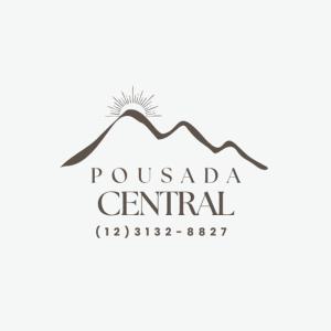 Un logotipo para un complejo turístico llamado Powada Central. en Pousada Central, en Guaratinguetá