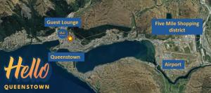 5 bedroom modern apartment in the heart of QT في كوينزتاون: خريطة لمنطقة التسوق في فاير مايل ومنطقة التوقف في فاير مايل +29 صورة