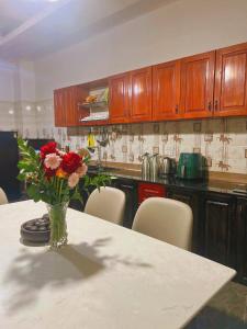 Kuchyň nebo kuchyňský kout v ubytování The Brownhaven Đà Lạt