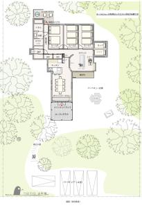 un plano de una casa en TID TID Yamanakako, en Yamanakako 88 fotos más