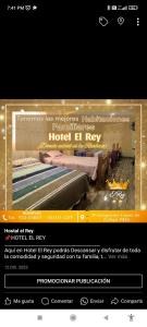 a website with a picture of a hotel room at Hotel EL REY in Chancay