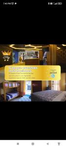 a screenshot of a webpage of a bedroom with a bed at Hotel EL REY in Chancay