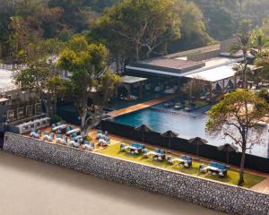 an aerial view of the pool at the resort at V Villas Hua Hin - MGallery Collection in Hua Hin