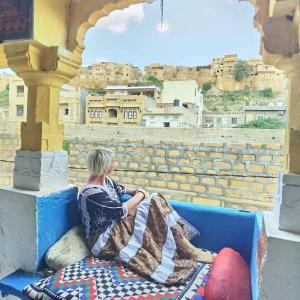 Χώρος καθιστικού στο Mirvana Guest House & Camel safari
