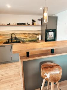 Dapur atau dapur kecil di Waldklang-Suite